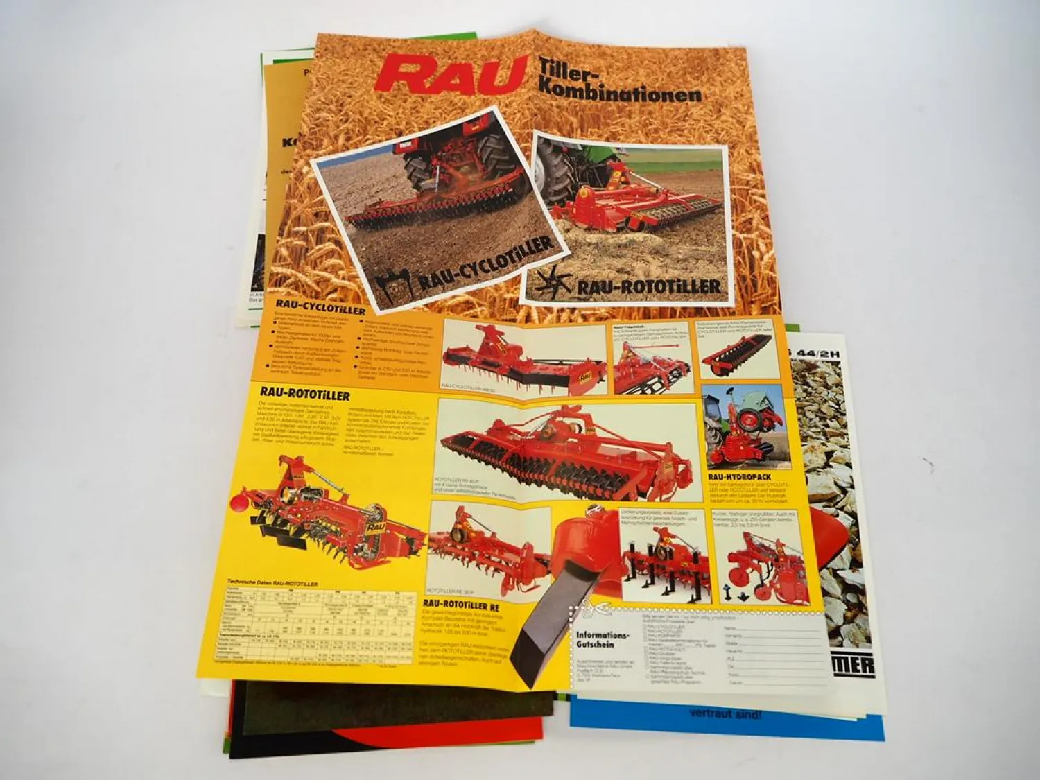 20x Original Prospekt Landtechnik 1970/80er Jahre Eberhardt Kuhl Nitsch Hassia