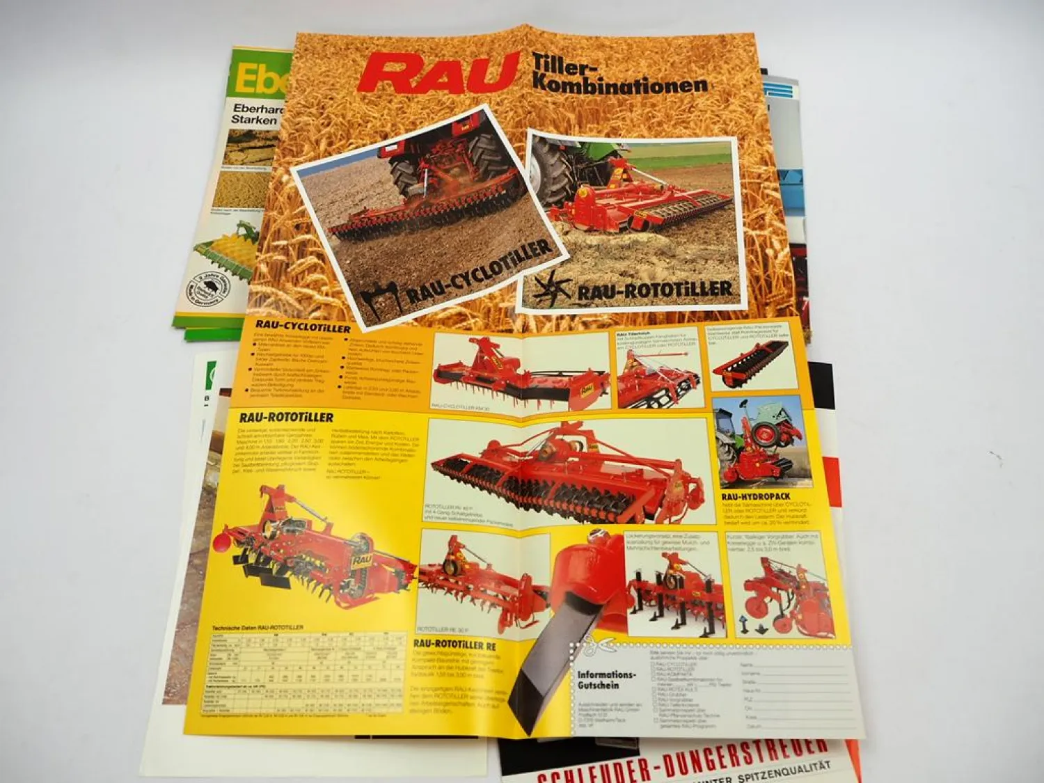 20x Original Prospekt Landtechnik 1970/80er Jahre Eberhardt Kuhl Nitsch Isaria