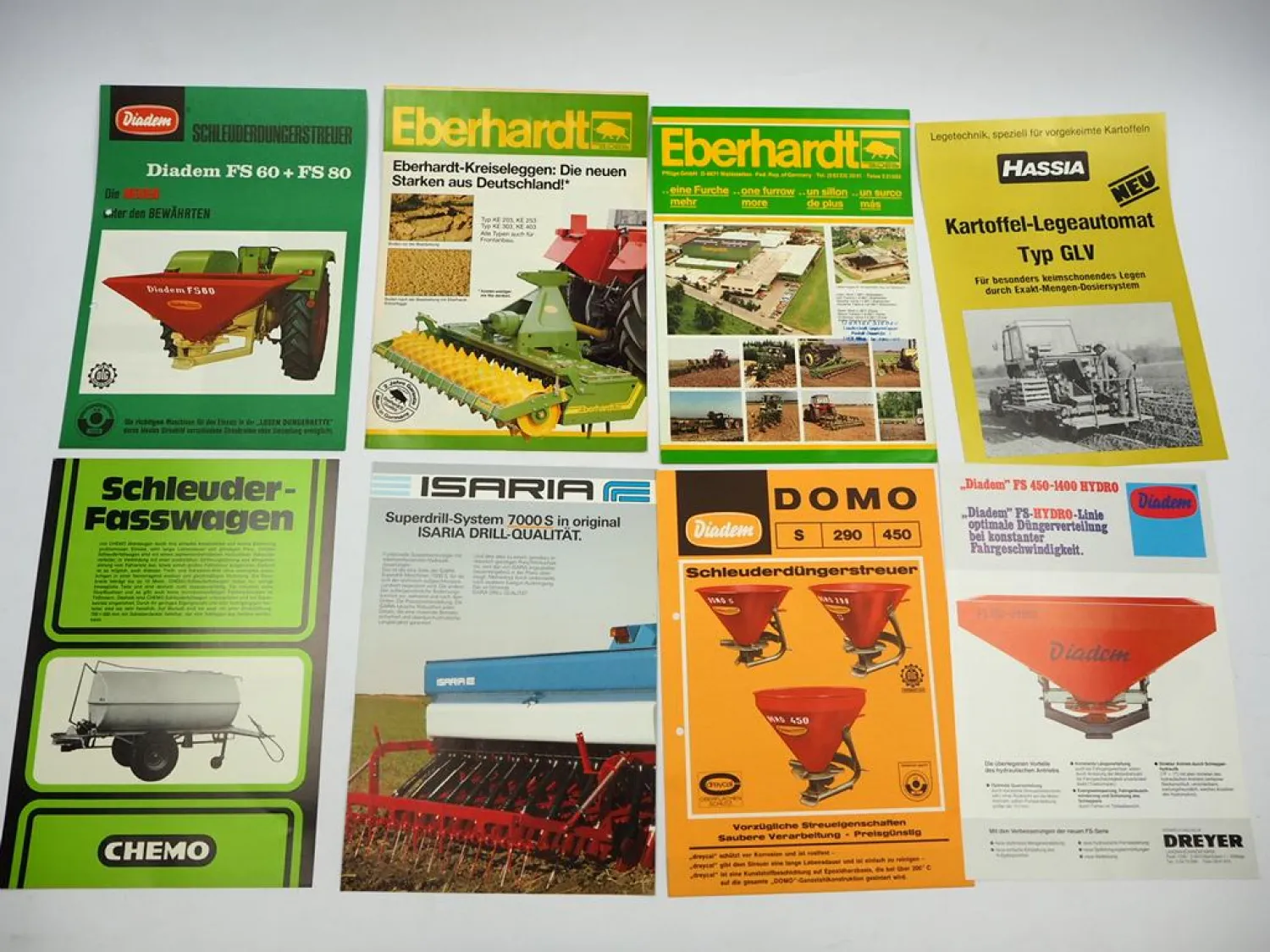 20x Original Prospekt Landtechnik 1970/80er Jahre Eberhardt Rau Hassia Grammer