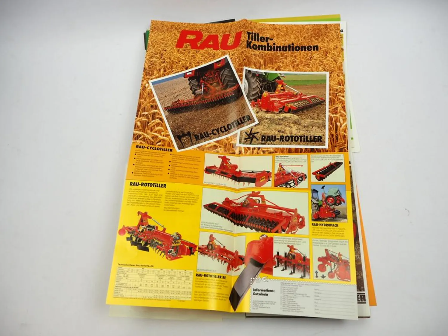 20x Original Prospekt Landtechnik 1970/80er Jahre Eberhardt Rau Hassia Grammer