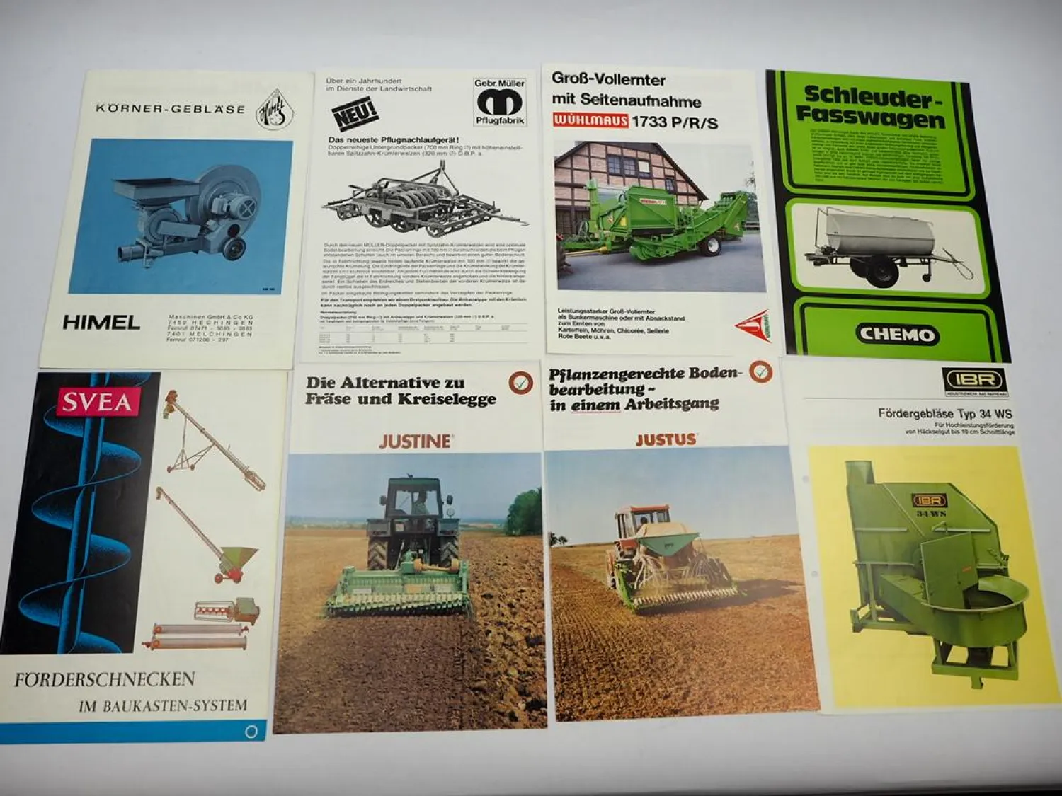 20x Original Prospekt Landtechnik 1970/80er Jahre z.B. Baas BvL Wühlmaus