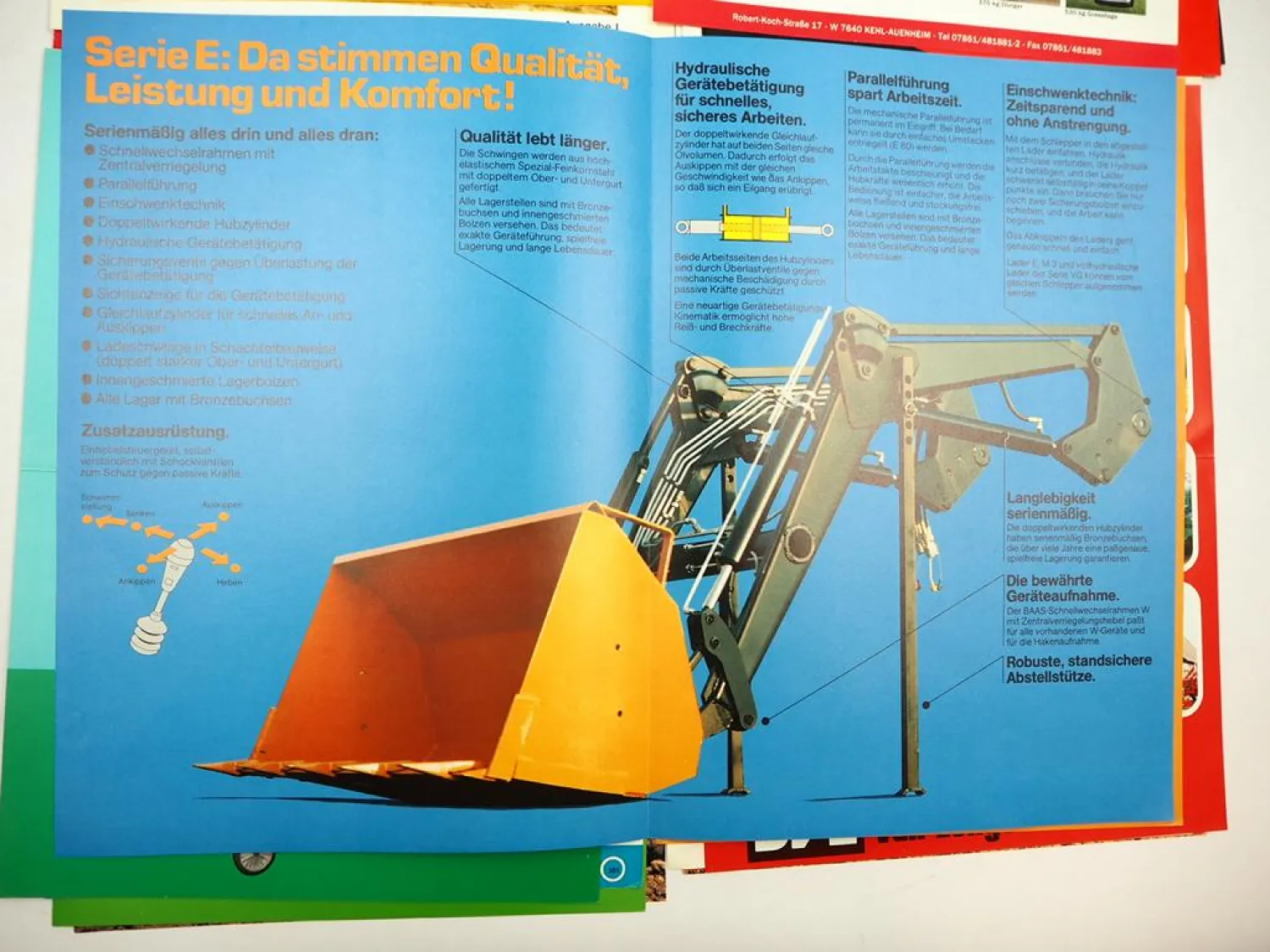 20x Original Prospekt Landtechnik 1970/80er Jahre z.B. Baas BvL Wühlmaus
