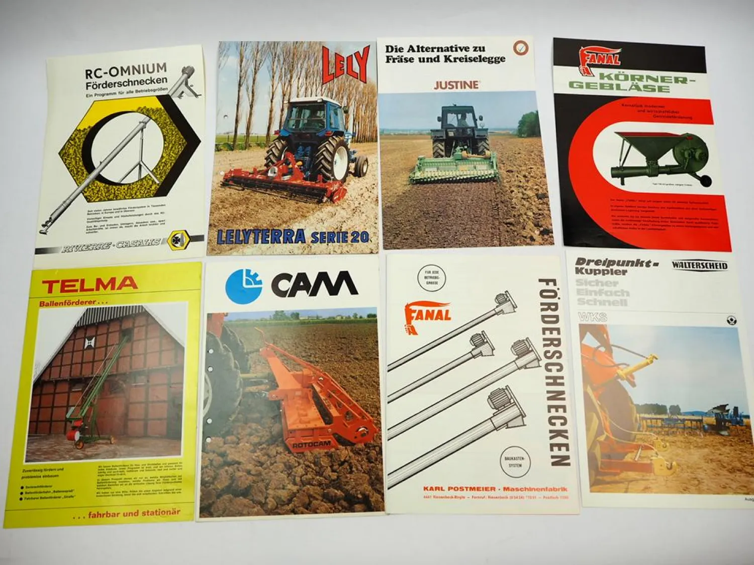 20x Original Prospekt Landtechnik 1970/80er Jahre z.B. Dewulf Müller Infoagrar