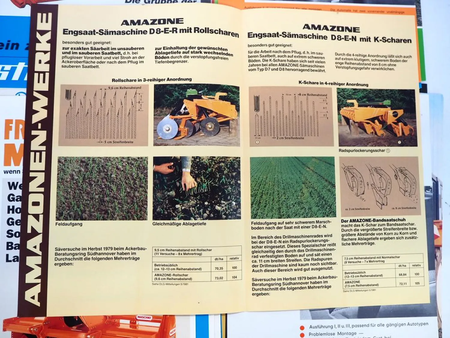 20x Original Prospekt Landtechnik 1970/80er Jahre z.B. Eberhardt Rau Dameco Lely