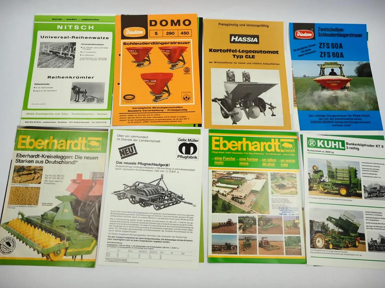 20x Original Prospekt Landtechnik 1970/80er Jahre z.B. Eberhardt Rau Strautmann