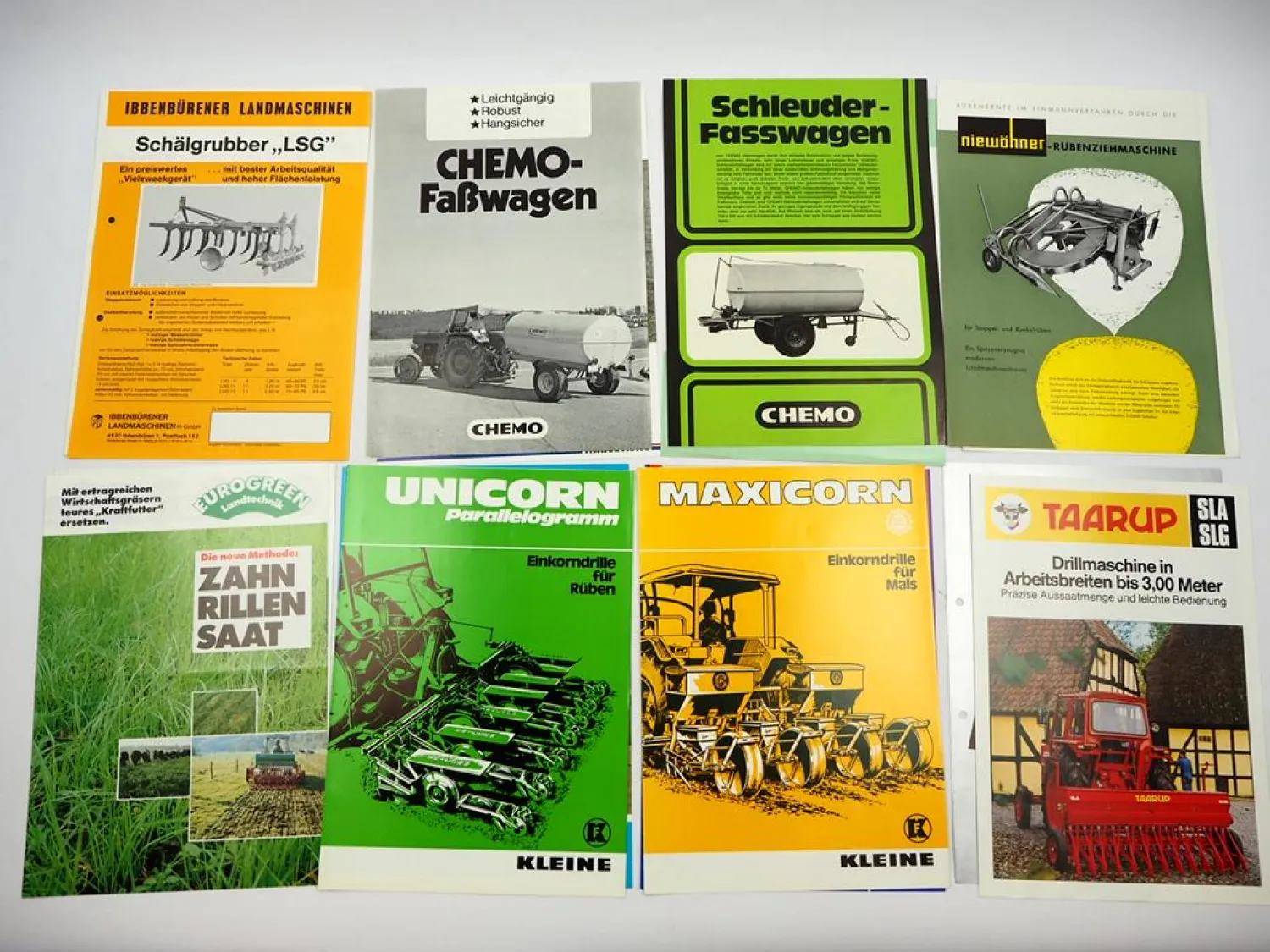 20x Original Prospekt Landtechnik 1970/80er Jahre z.B. Eisele Taarup Kleine