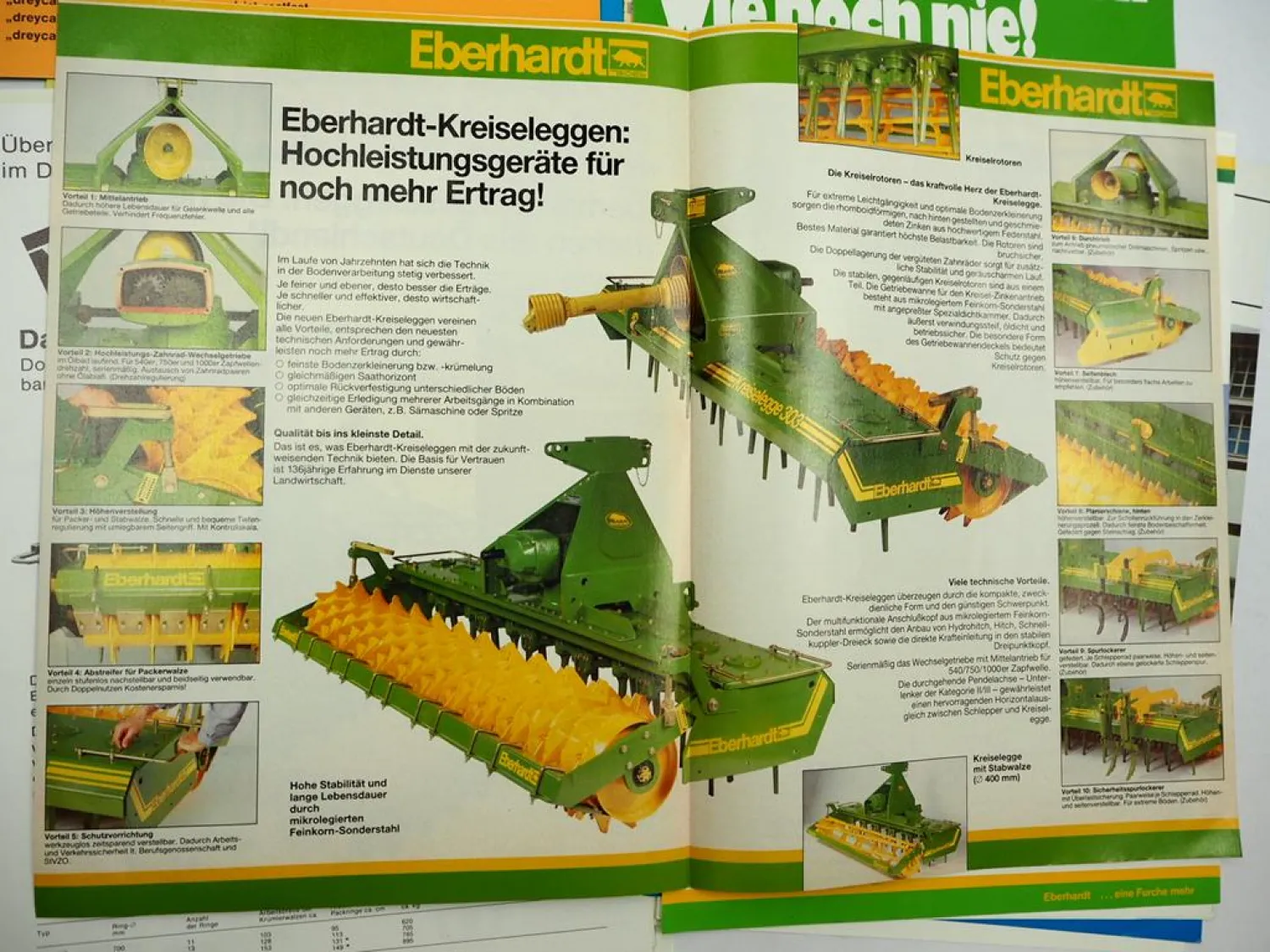 20x Original Prospekt Landtechnik 1970/80er Jahre z.B. Gyro Rau Diadem Hassia