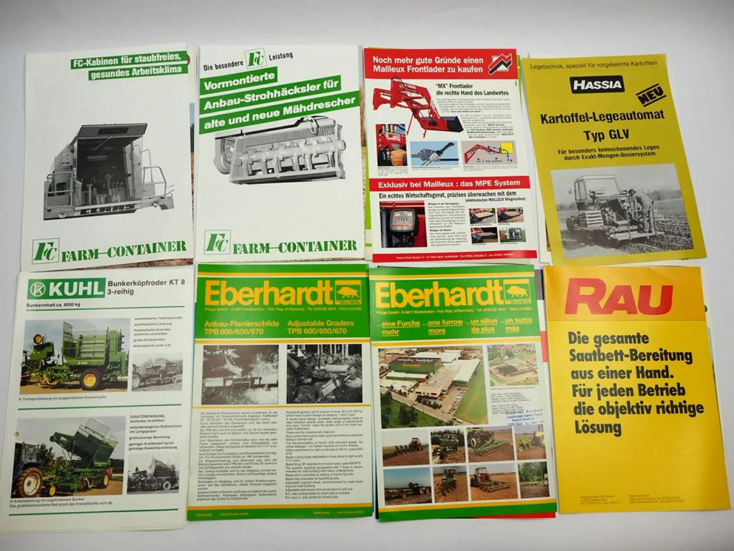 20x Original Prospekt Landtechnik 1970/80er Jahre z.B. Gyro Vicon Rau Kemper