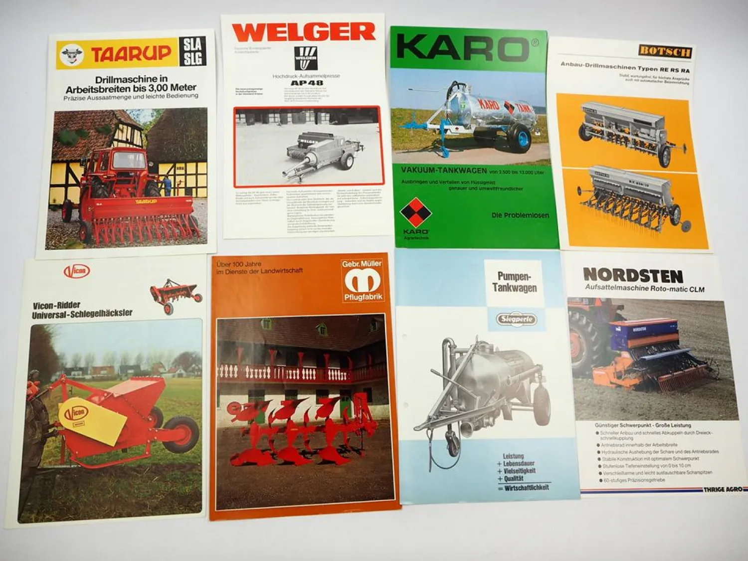 20x Original Prospekt Landtechnik 1970/80er Jahre z.B. Hassia Kleine Eurogreen