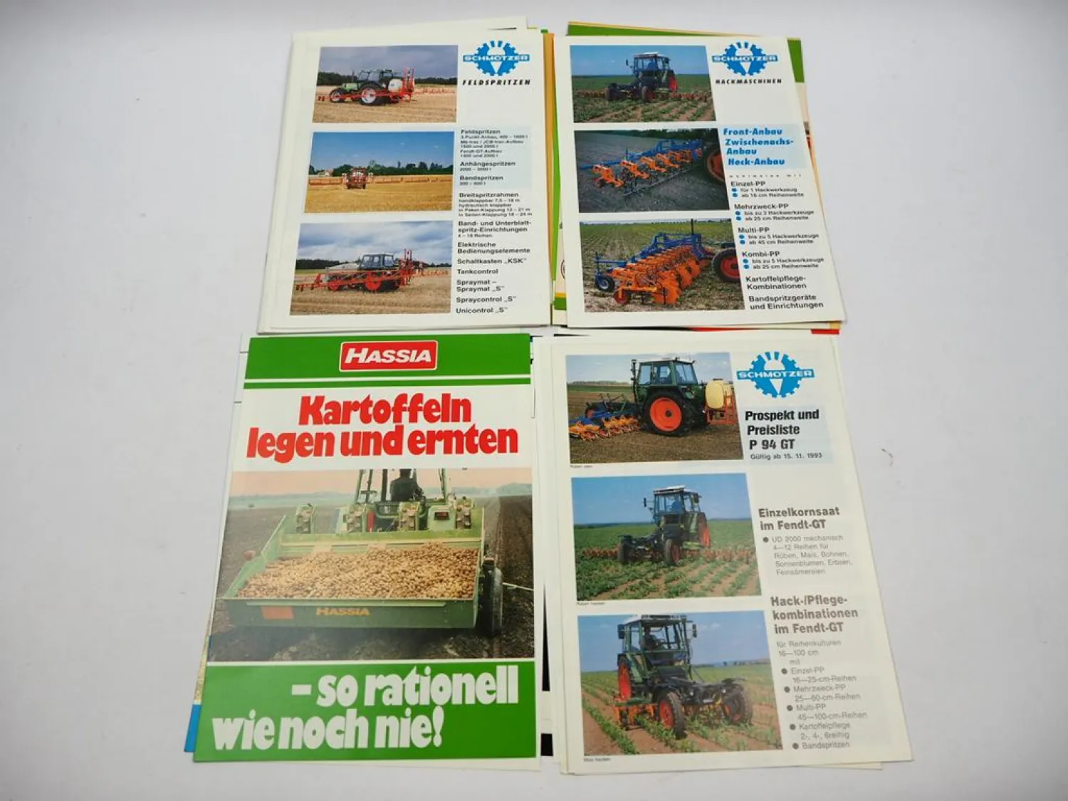 20x Original Prospekt Landtechnik 1970/80er Jahre z.B. Hassia Müller Schmotzer