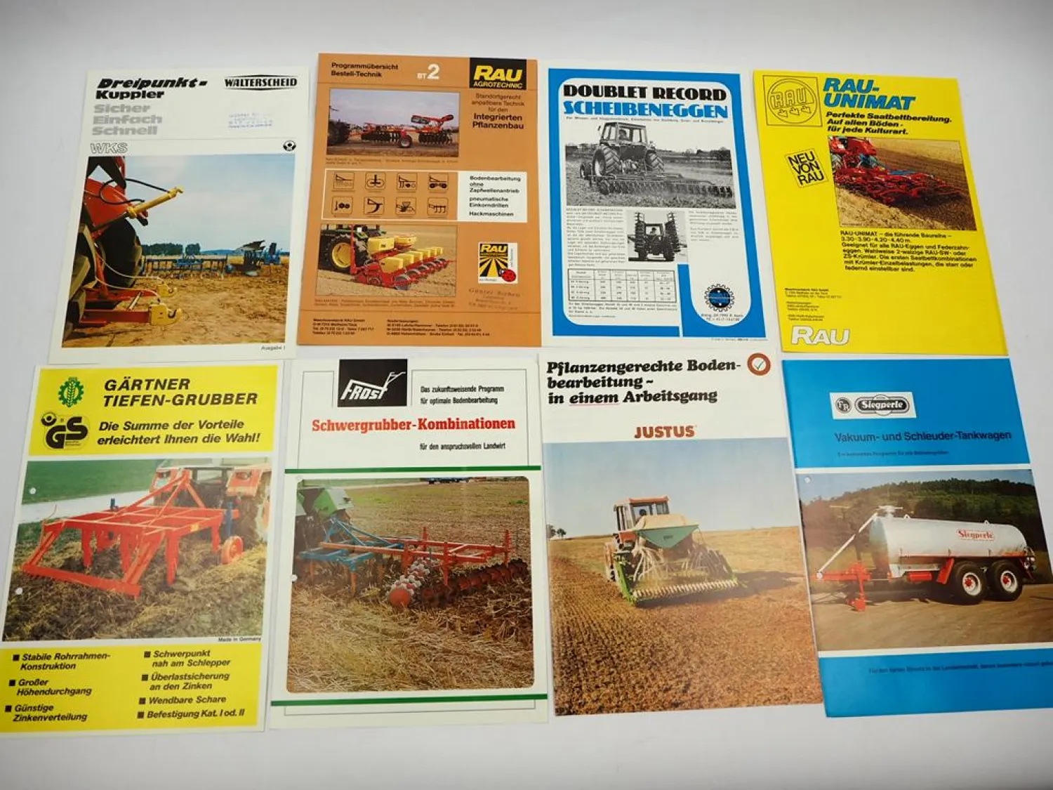 20x Original Prospekt Landtechnik 1970/80er Jahre z.B. Howard CAM Frost