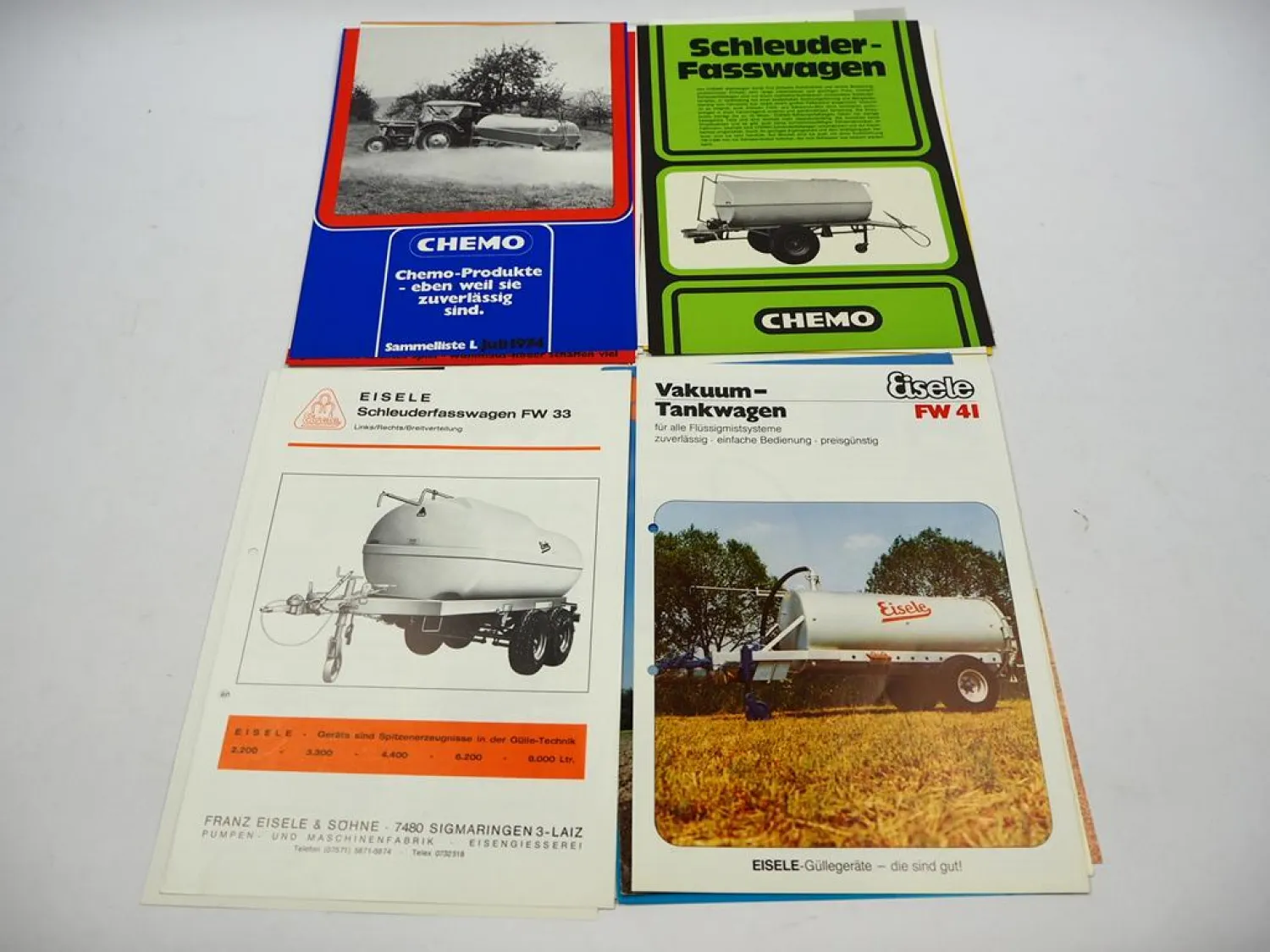 20x Original Prospekt Landtechnik 1970/80er Jahre z.B. Howard CAM Frost