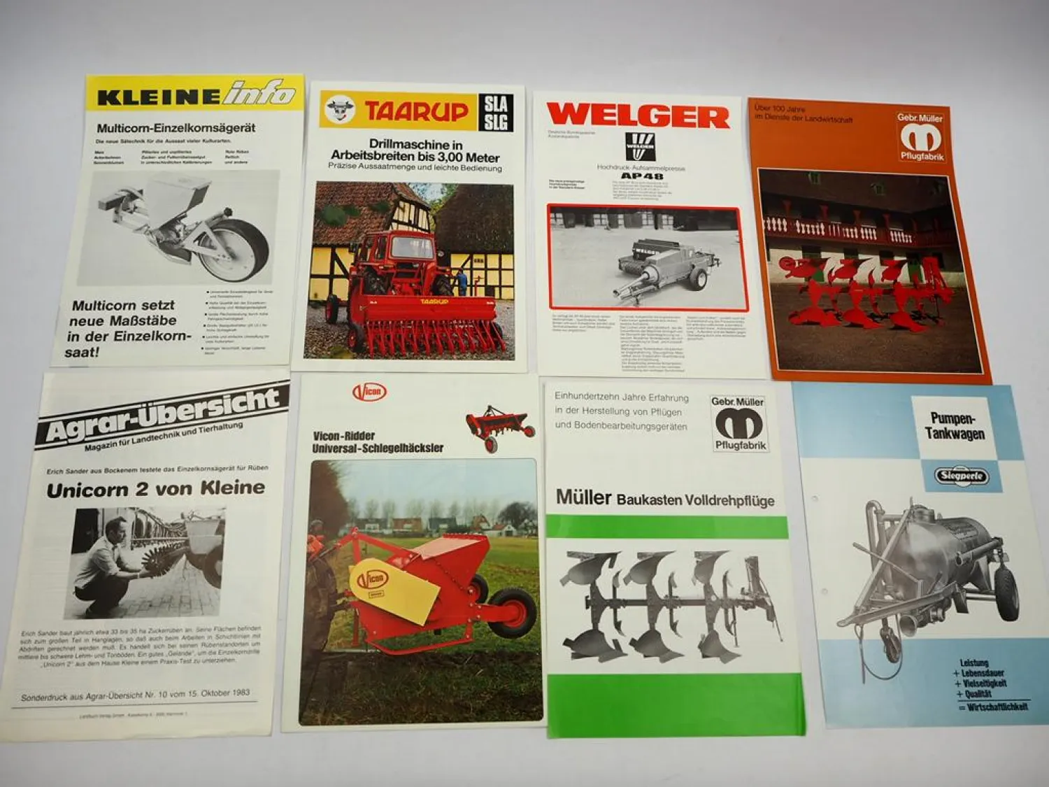20x Original Prospekt Landtechnik 1970/80er Jahre z.B. Isaria Siegperle Vicon