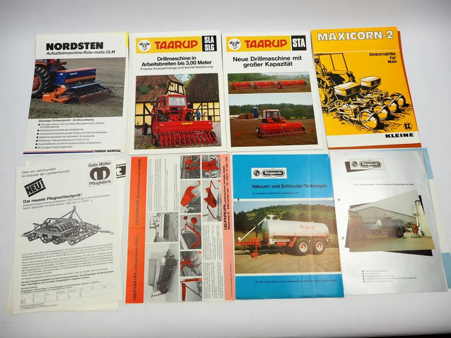 20x Original Prospekt Landtechnik 1970/80er Jahre z.B. Isaria Siegperle Vicon