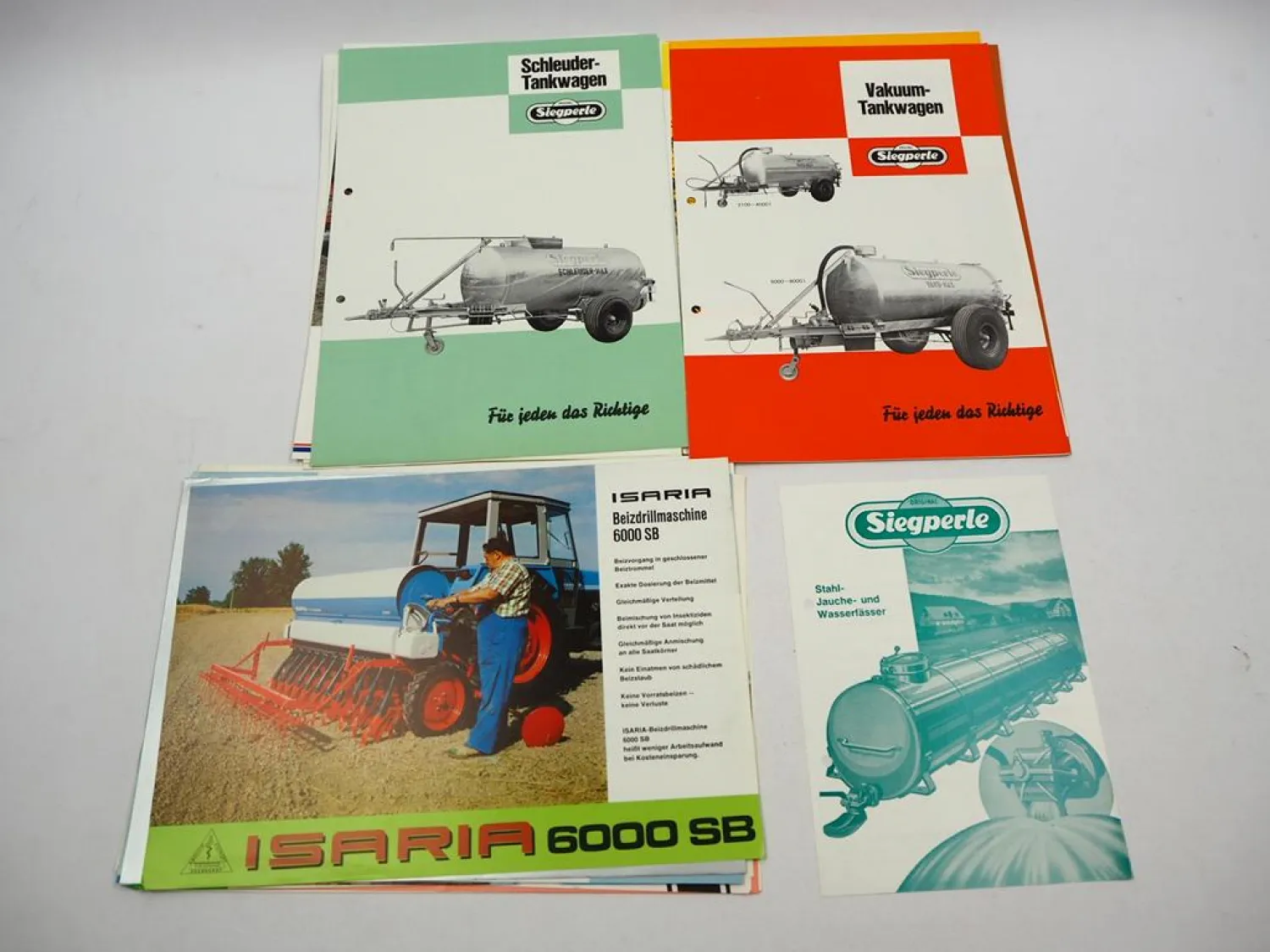 20x Original Prospekt Landtechnik 1970/80er Jahre z.B. Isaria Siegperle Vicon