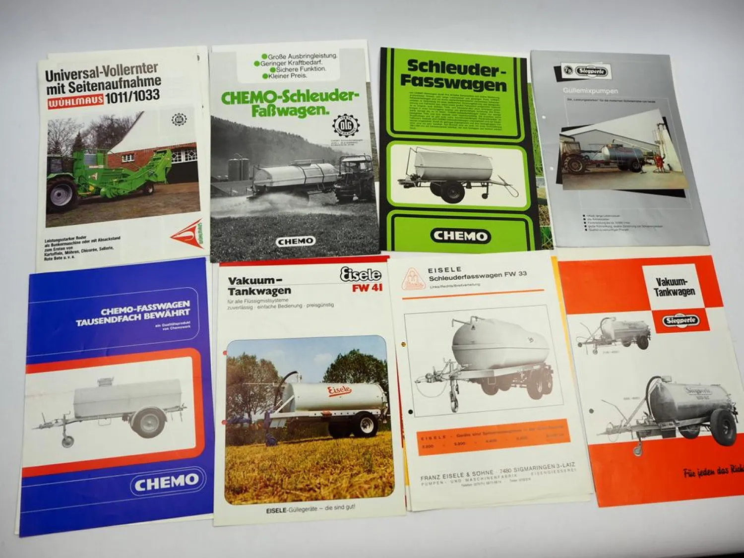 20x Original Prospekt Landtechnik 1970/80er Jahre z.B. Karo Taarup Kleine