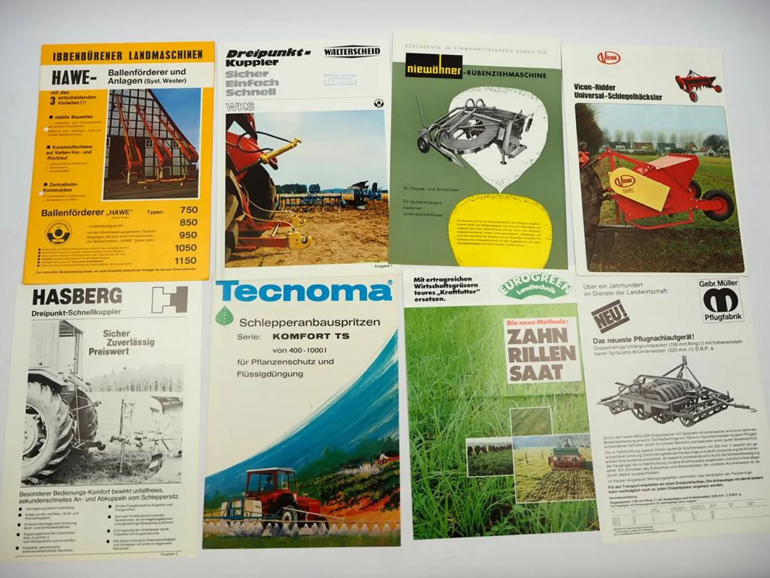 20x Original Prospekt Landtechnik 1970/80er Jahre z.B. Karo Tecnoma Kleine