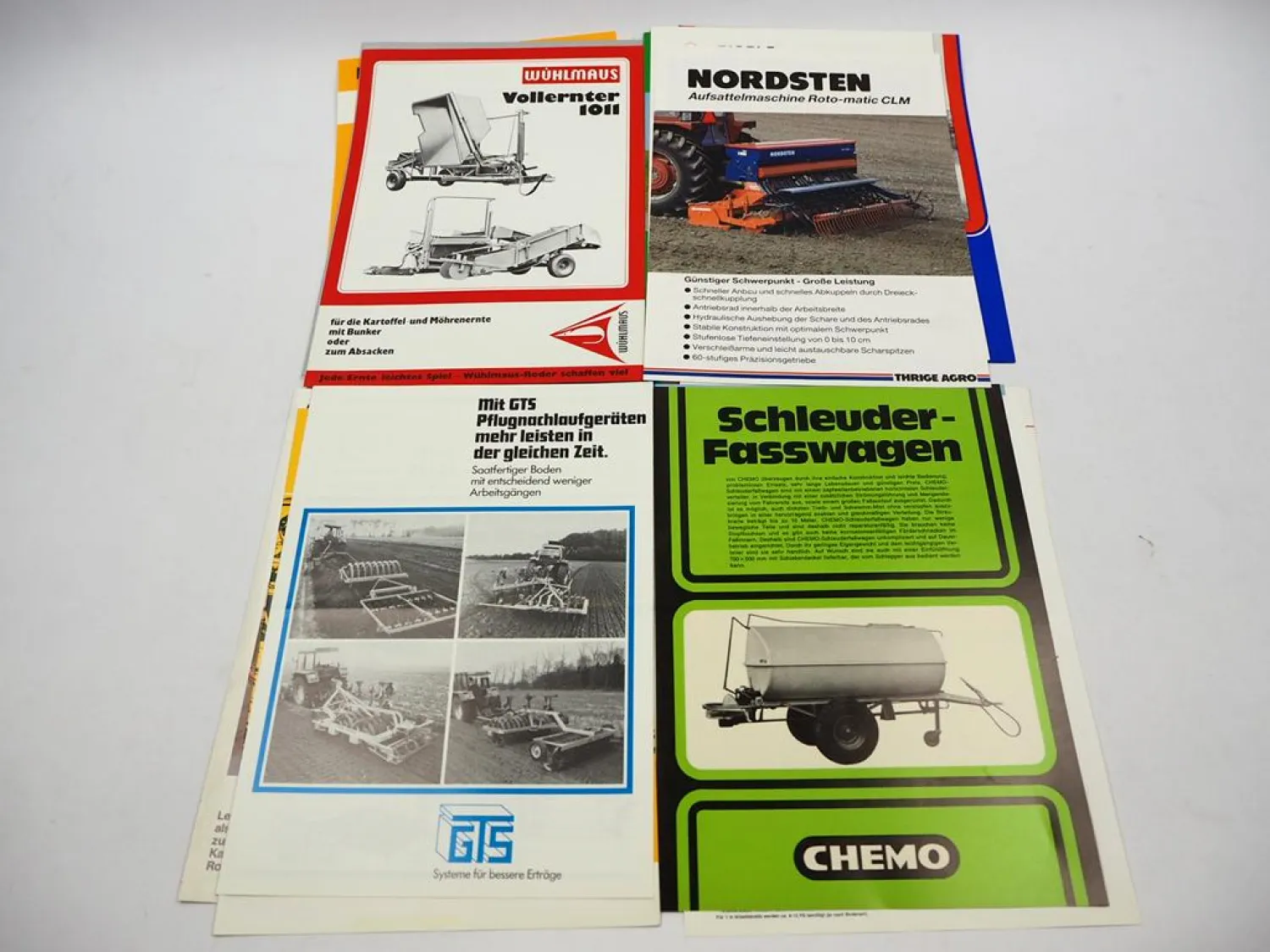 20x Original Prospekt Landtechnik 1970/80er Jahre z.B. Kleine GTS Wühlmaus