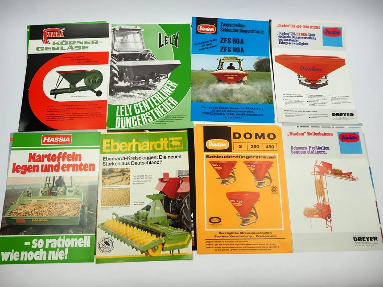 20x Original Prospekt Landtechnik 1970/80er Jahre z.B. Lely Diadem Kuhl Cramer