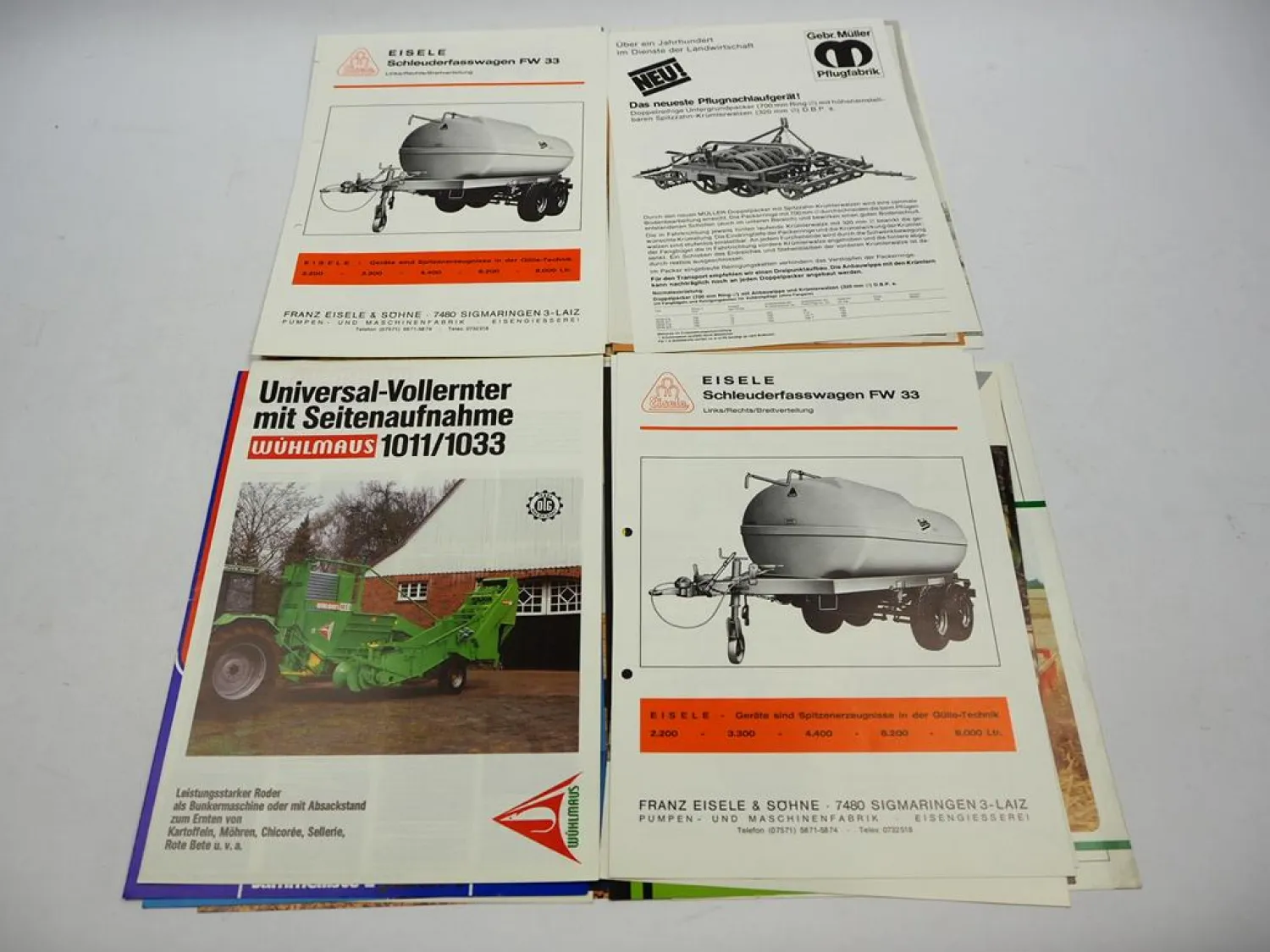 20x Original Prospekt Landtechnik 1970/80er Jahre z.B. Lely Howard Krone
