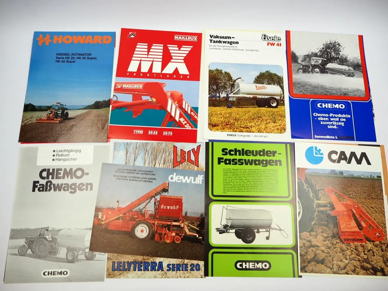 20x Original Prospekt Landtechnik 1970/80er Jahre z.B. Lely Rau Frost Chemo