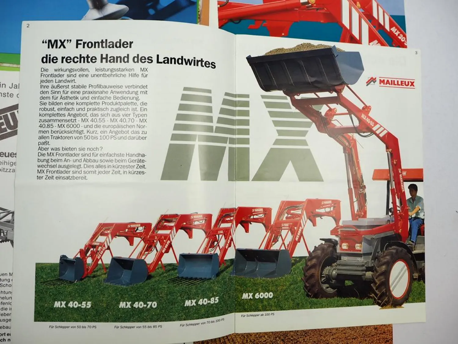 20x Original Prospekt Landtechnik 1970/80er Jahre z.B. Mailleux Infoagrar Baas