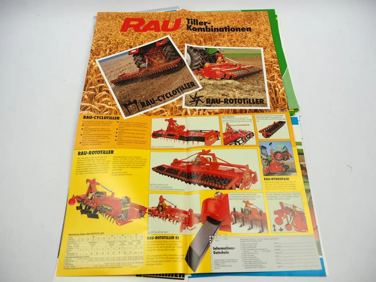 20x Original Prospekt Landtechnik 1970/80er Jahre z.B. Rau Gramme Isaria Lely