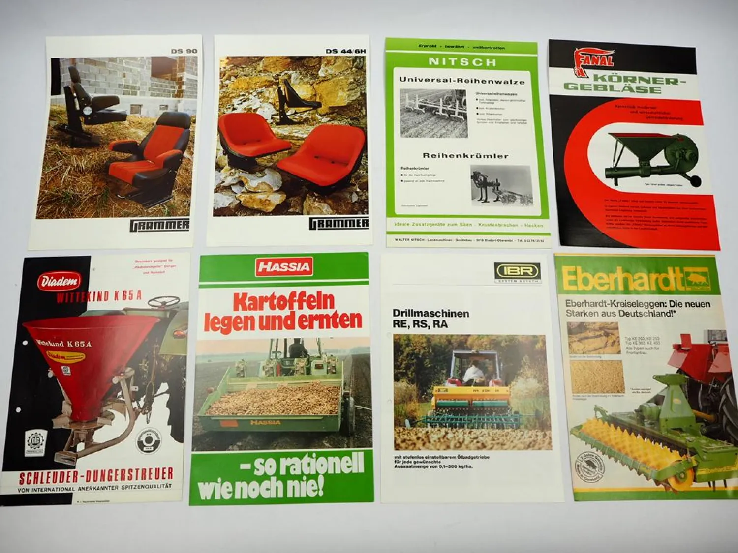20x Original Prospekt Landtechnik 1970/80er Jahre z.B. Rau Lely Eberhardt Müller