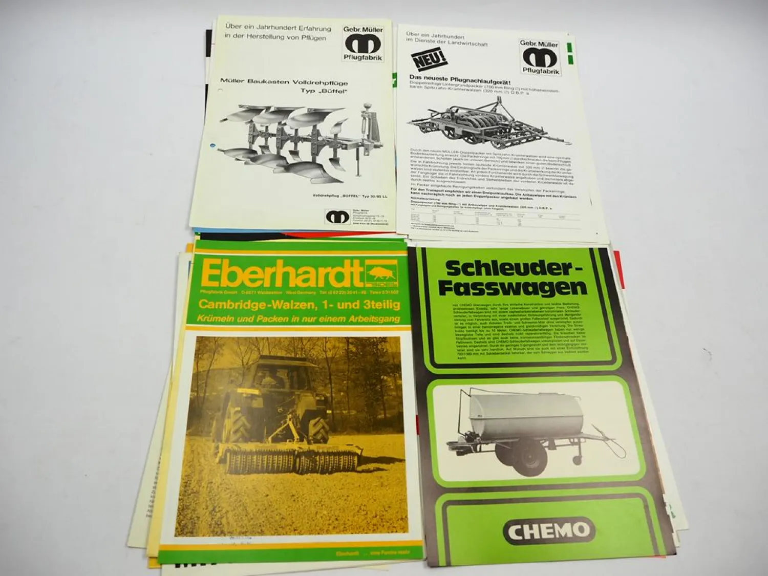 20x Original Prospekt Landtechnik 1970/80er Jahre z.B. Rau PZ Zweegers Eberhardt