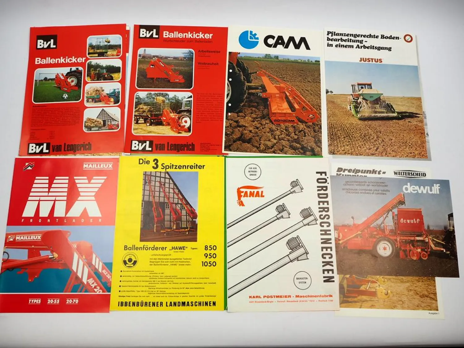 20x Original Prospekt Landtechnik 1970/80er Jahre z.B. Rauch BvL Pancaldi