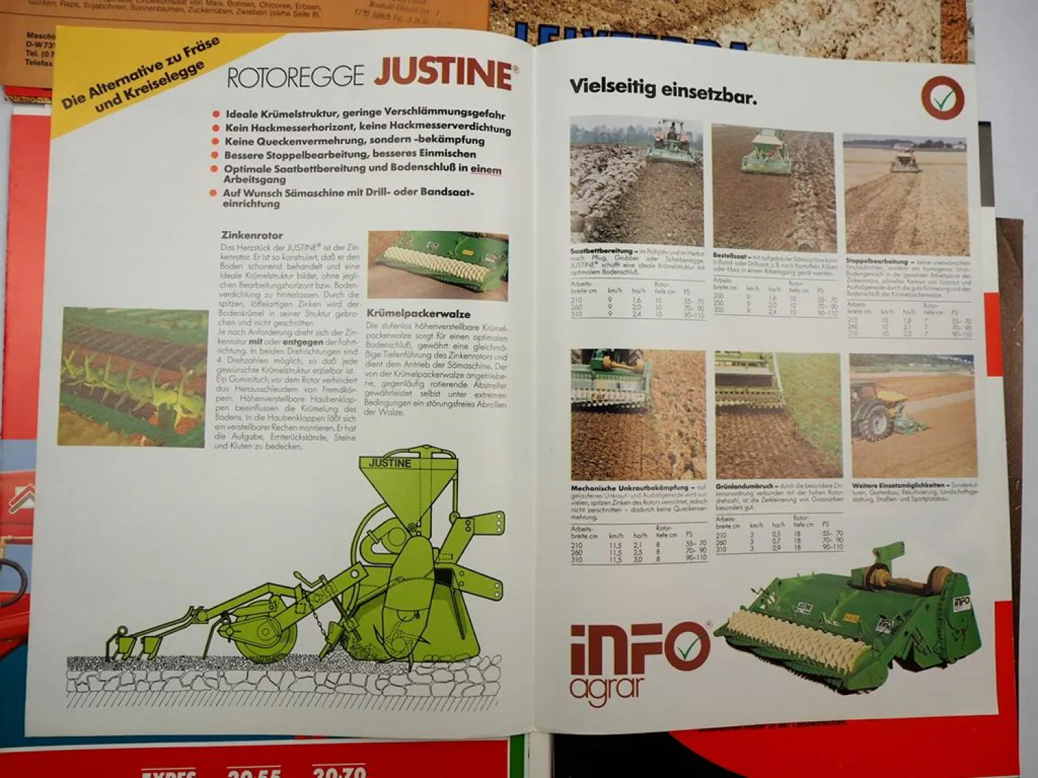 20x Original Prospekt Landtechnik 1970/80er Jahre z.B. Rauch BvL Pancaldi