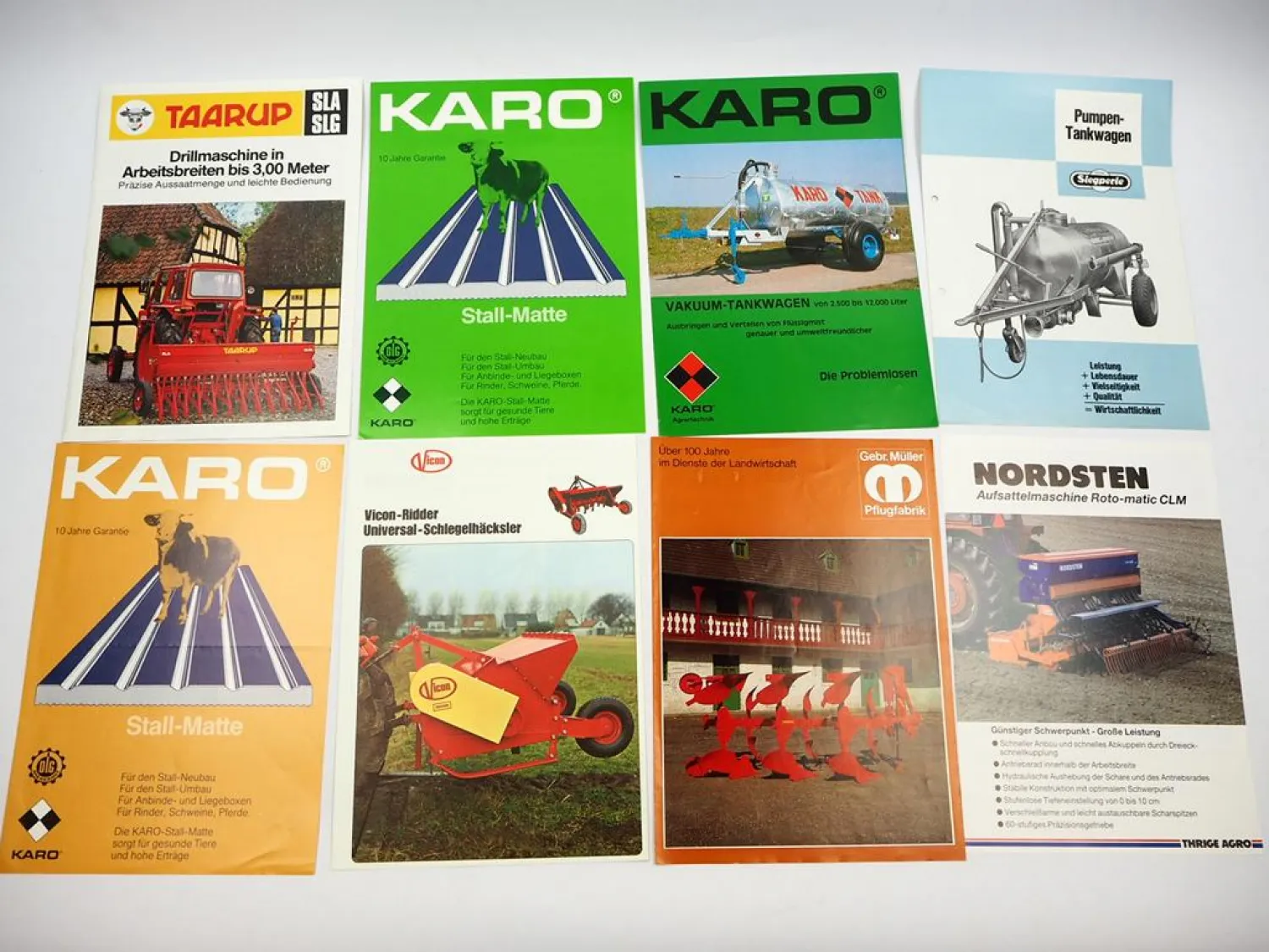 20x Original Prospekt Landtechnik 1970/80er Jahre z.B. Siegperle Nordsten Hassia