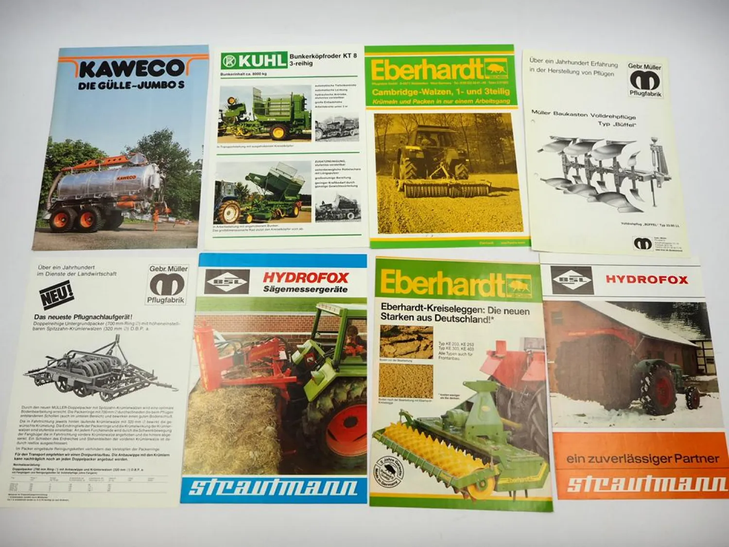 20x Original Prospekt Landtechnik 1970/80er Jahre z.B. Strautmann Gruse Isaria