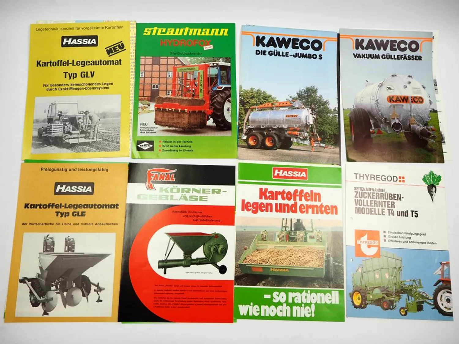 20x Original Prospekt Landtechnik 1970/80er Jahre z.B. Strautmann Kaweco Isaria
