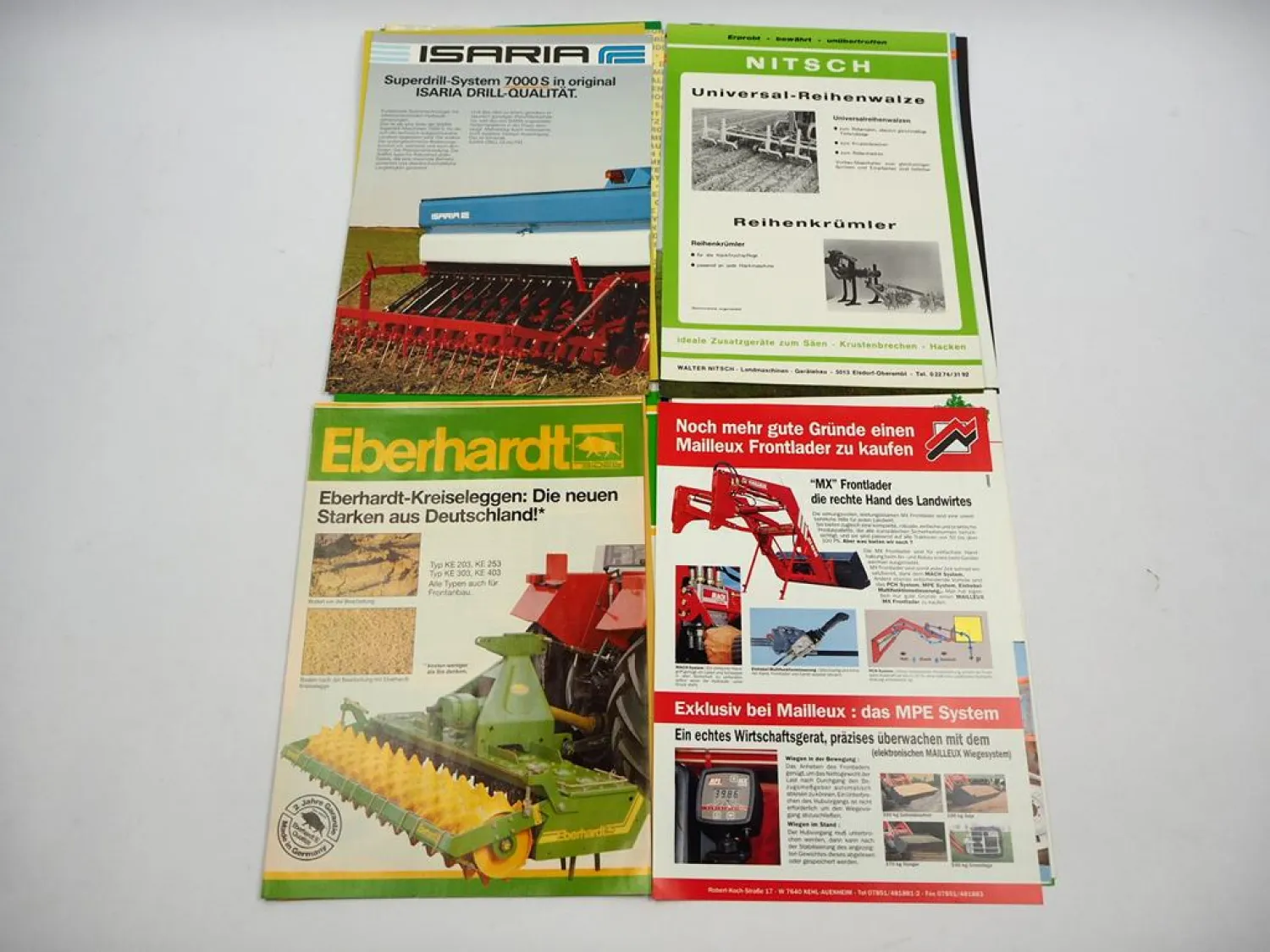 20x Original Prospekt Landtechnik 1970/80er Jahre z.B. Strautmann Kaweco Isaria