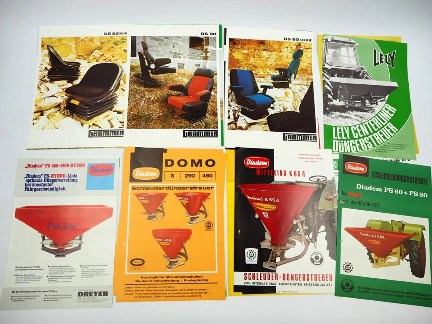 20x Original Prospekt Landtechnik 1970/80er Jahre z.B. Strautmann Stetzl Lely