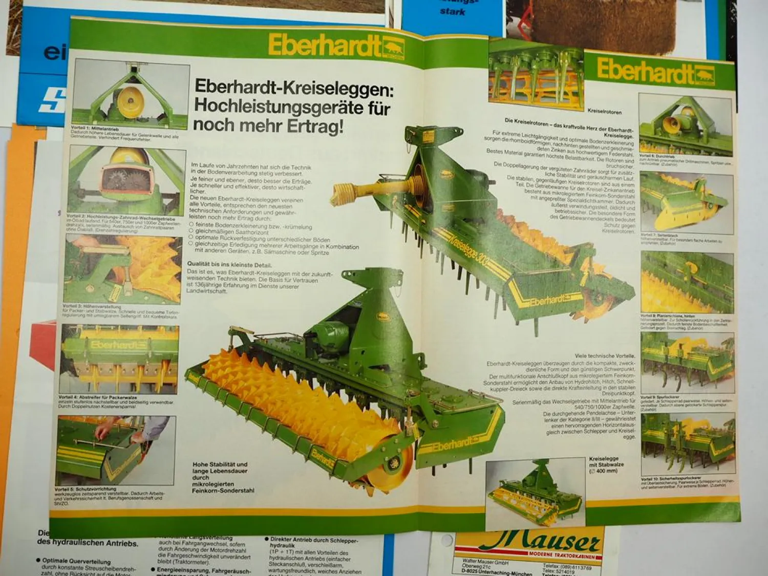 20x Original Prospekt Landtechnik 1970/80er Jahre z.B. Strautmann Stetzl Lely