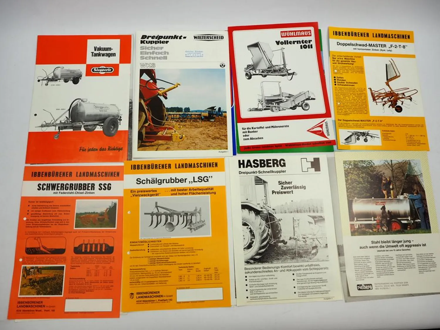 20x Original Prospekt Landtechnik 1970/80er Jahre z.B. Taarup Ibbenbüren Karo