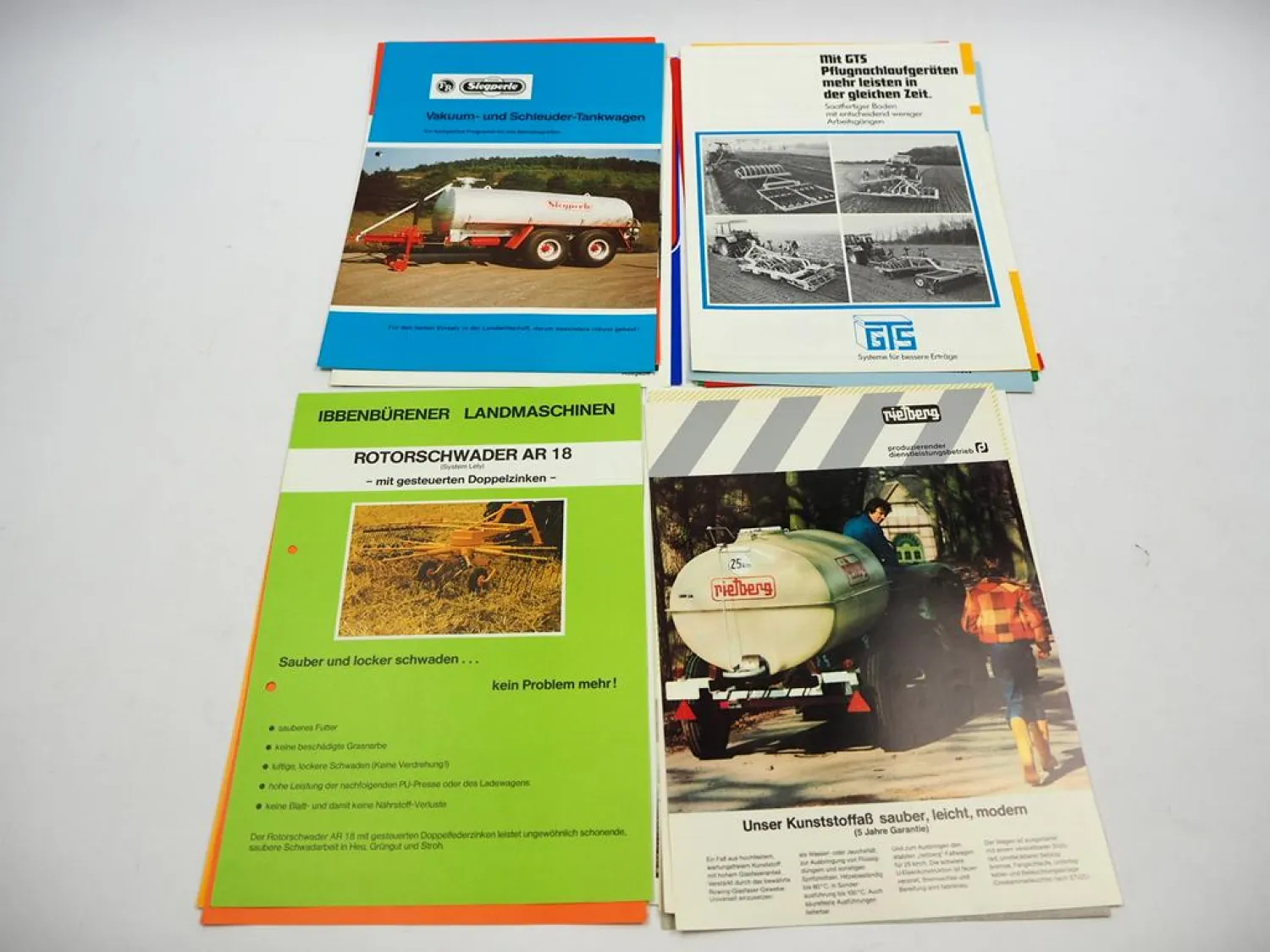 20x Original Prospekt Landtechnik 1970/80er Jahre z.B. Taarup Ibbenbüren Karo
