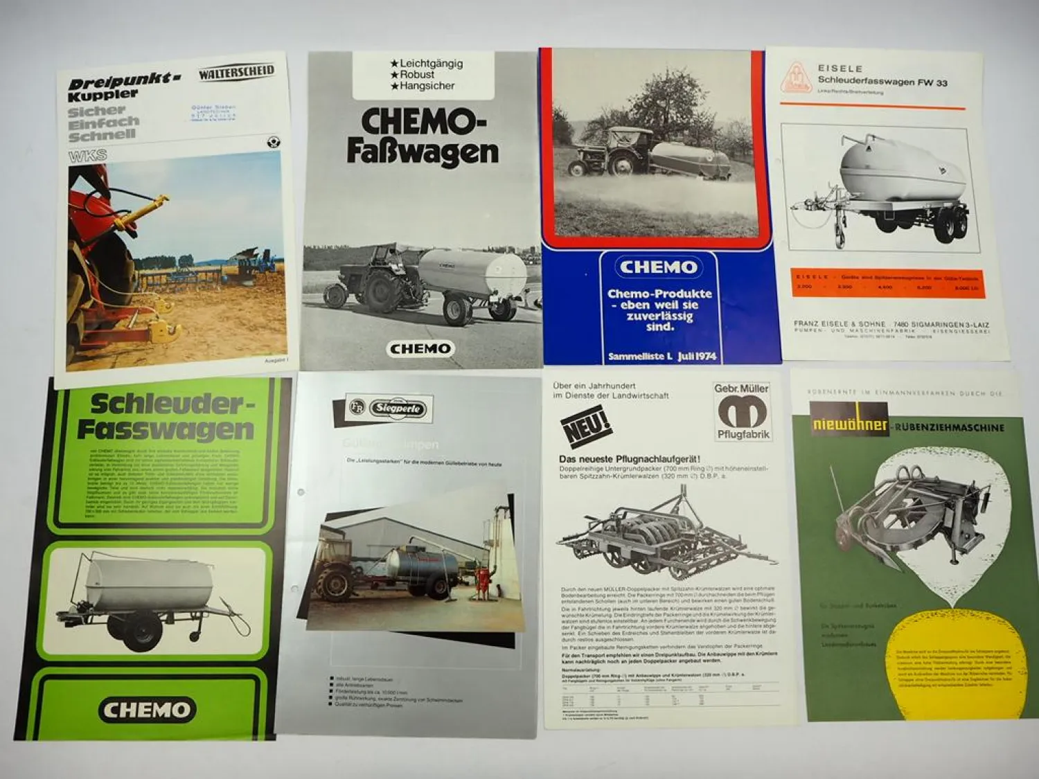 20x Original Prospekt Landtechnik 1970/80er Jahre z.B. Taarup Karo Vicon