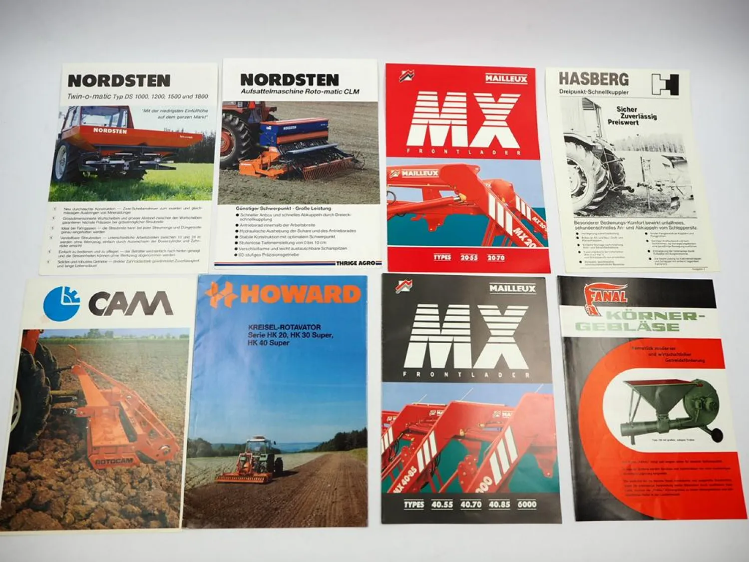 20x Original Prospekt Landtechnik 1970/80er Jahre z.B. Wühlmaus CAM Howard