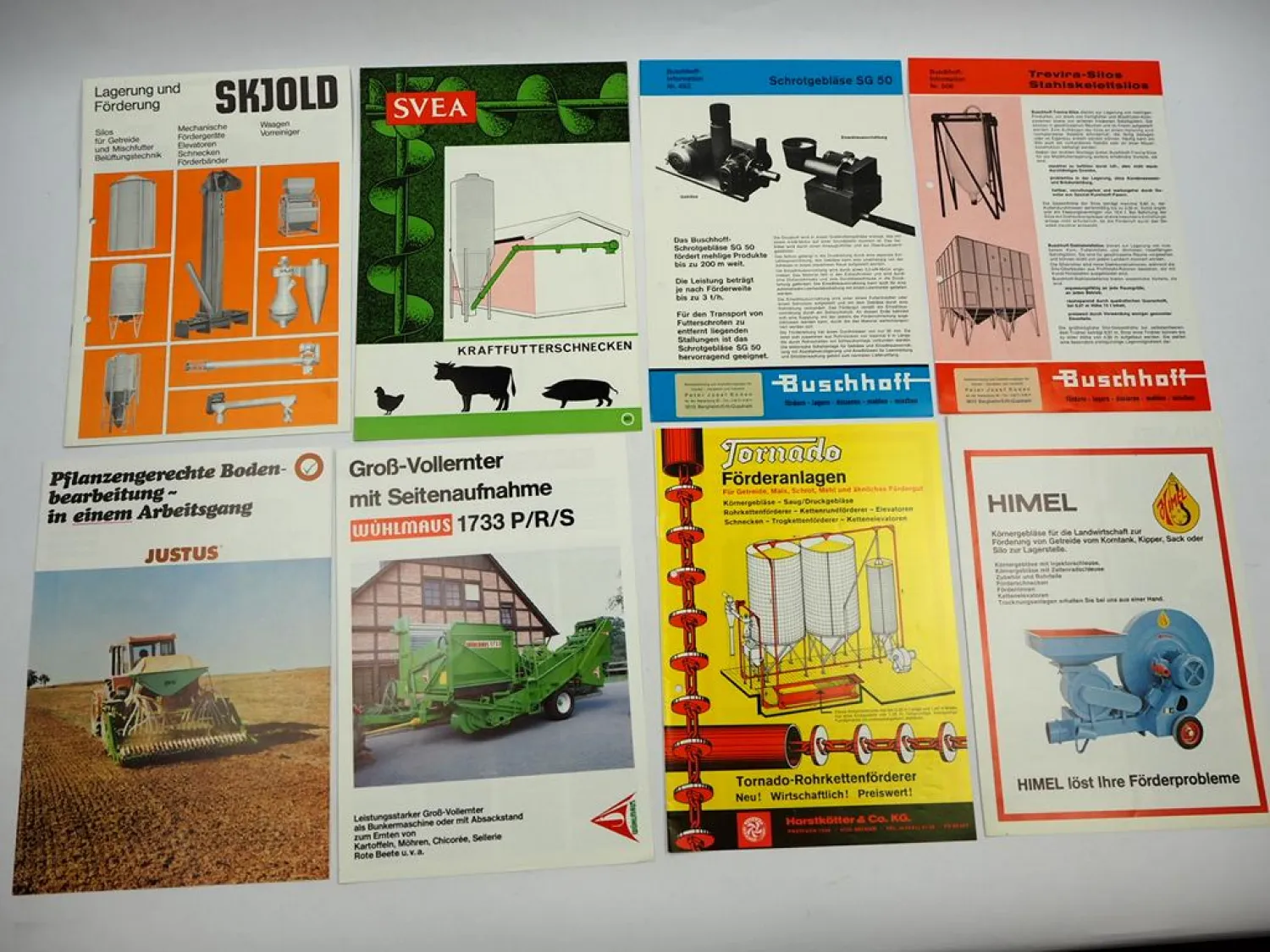 20x Original Prospekt Landtechnik 1970/80er Jahre z.B. Wühlmaus Lely Tornado