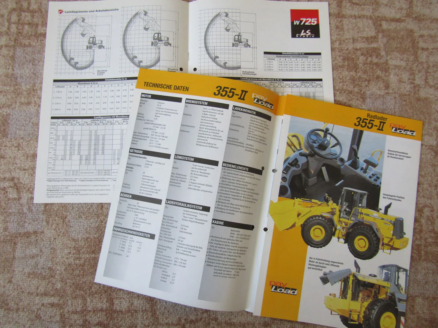 24 Prospekte Furukawa Bagger und Lader der Serie 2 aus den 90er jahren