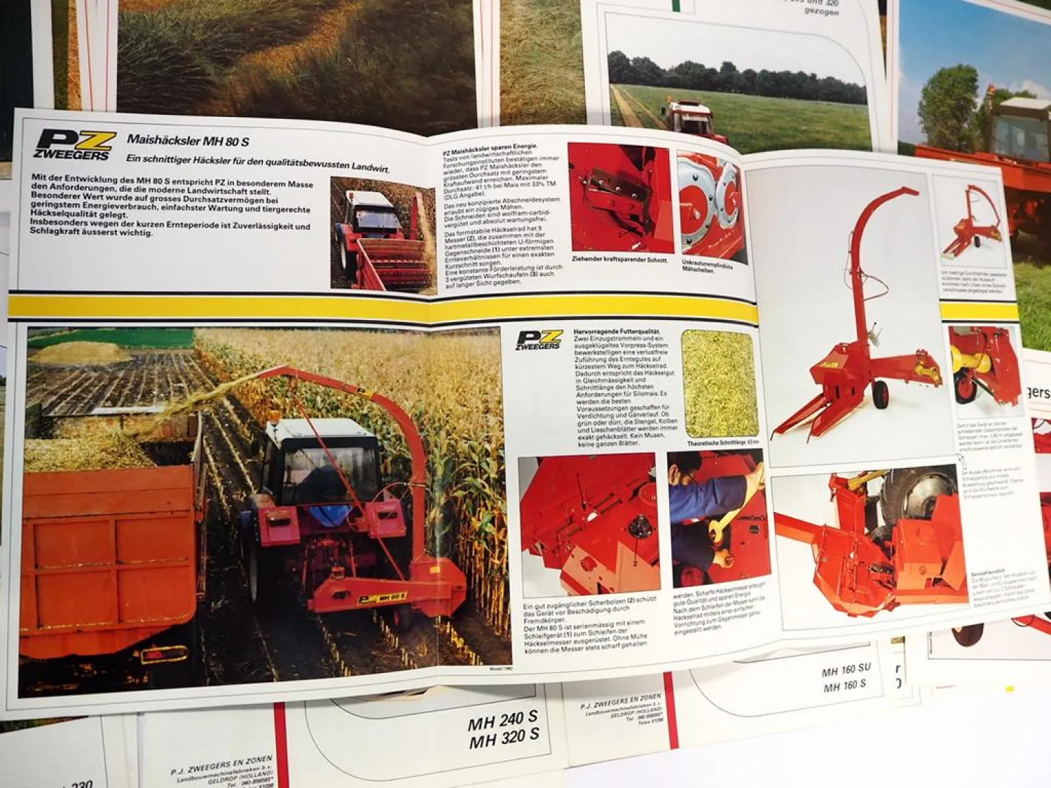 26x Original Prospekt PZ Zweegers Landtechnik Mäher Schwader Zetter 19/0/80er J.