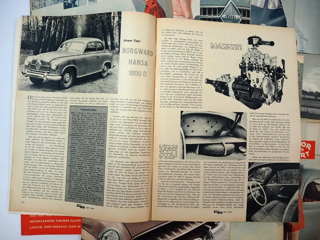 26x Zeitschrift Auto Motor und Sport Jahrgang 1954 für PKW und Motorrad