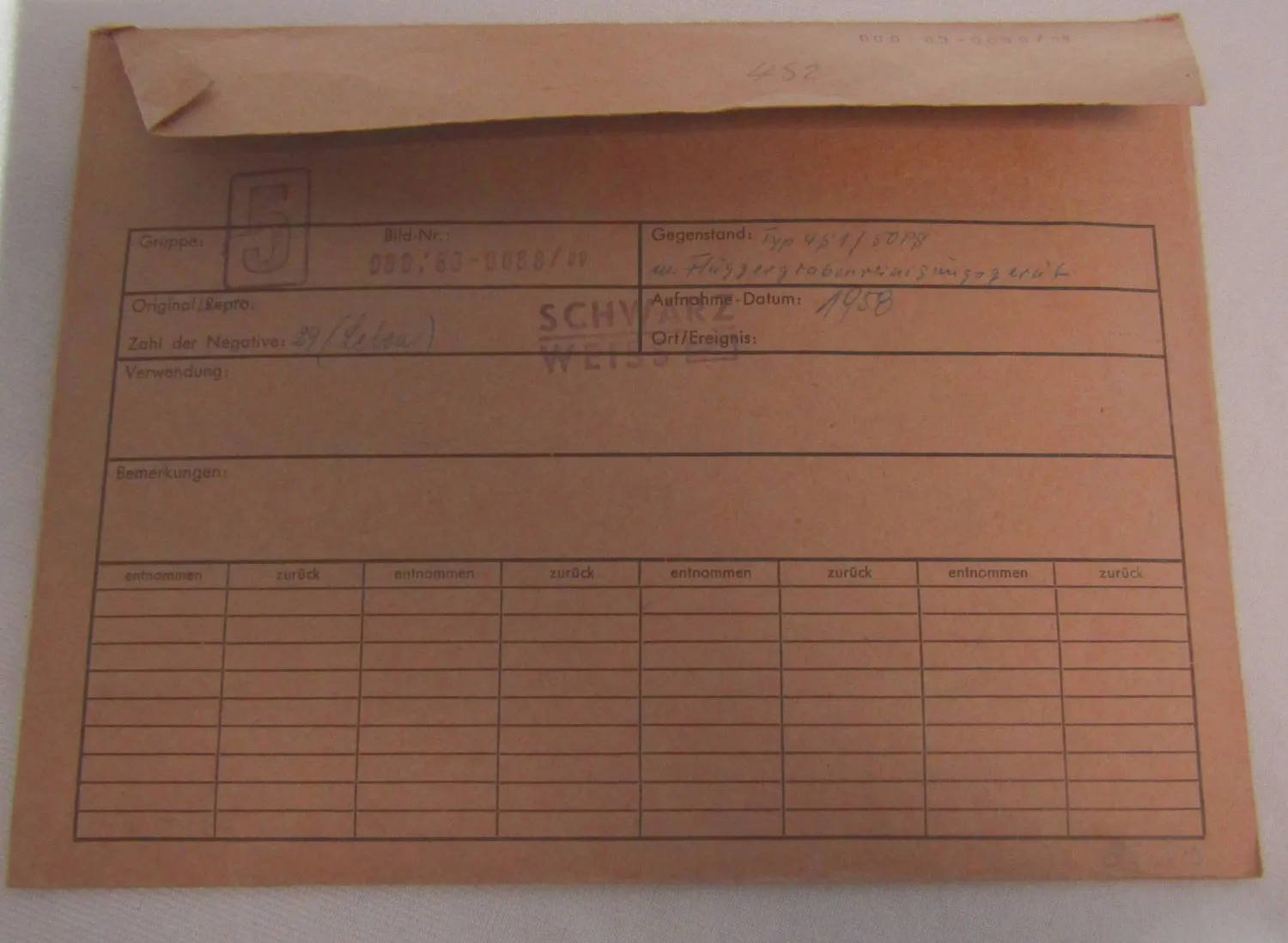 29 Original Foto Negative MAN 4S1 50PS mit Flüggergrabenreinigungsgerät 1958