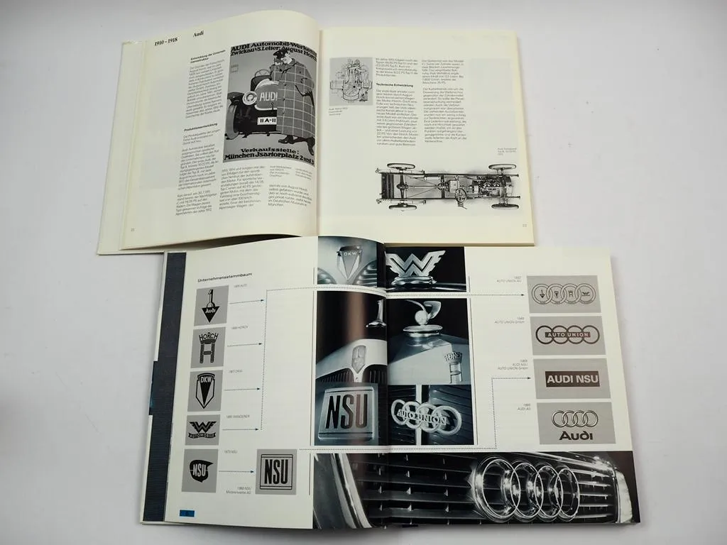 2x Das Rad der Zeit & Buch zur Firmengeschichte der AUDI AG 1993/96