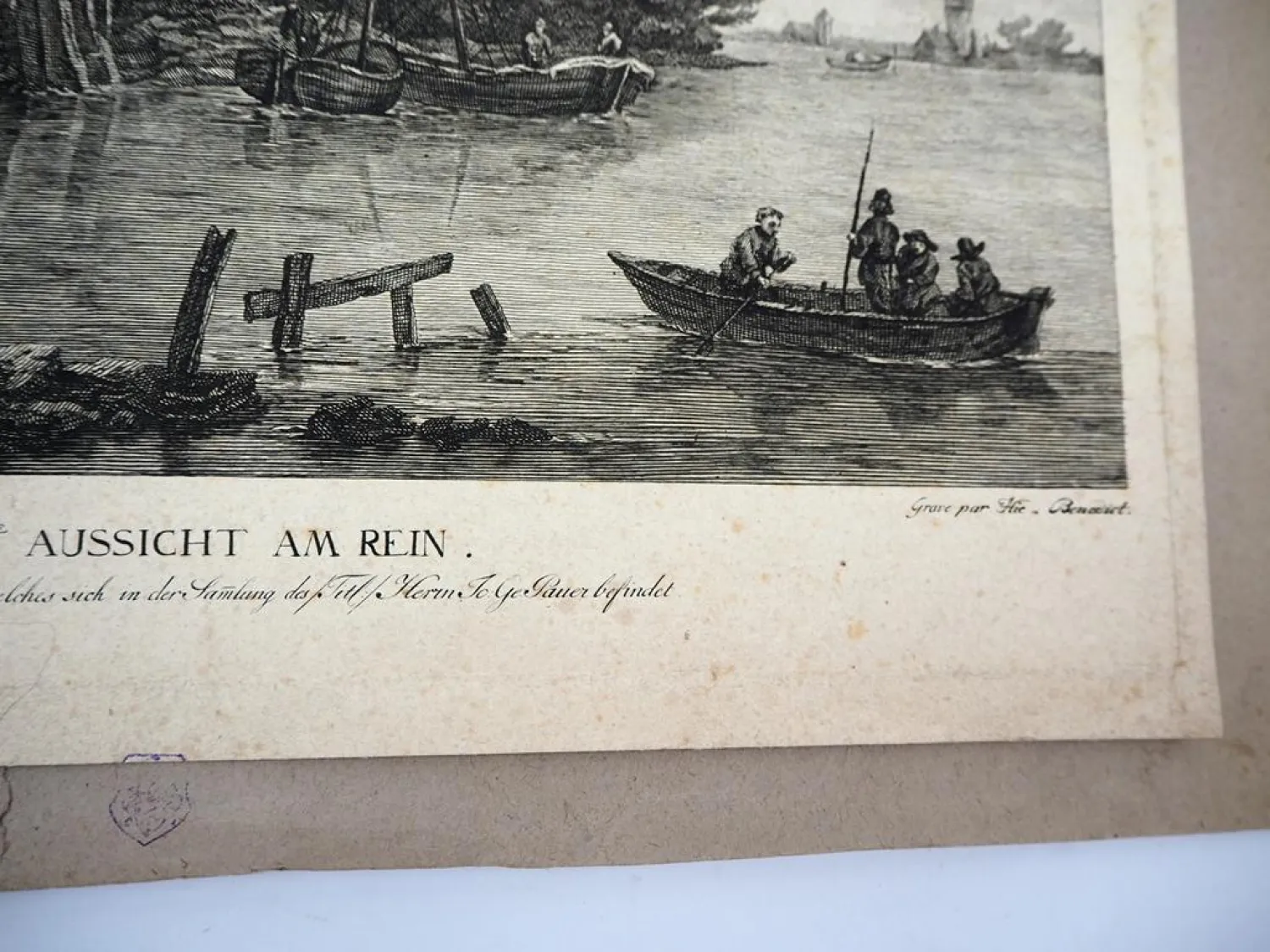 2x Kupferstich Ansichten vom Rhein ca. um 1790 Schneider Rücker Brand Benedict