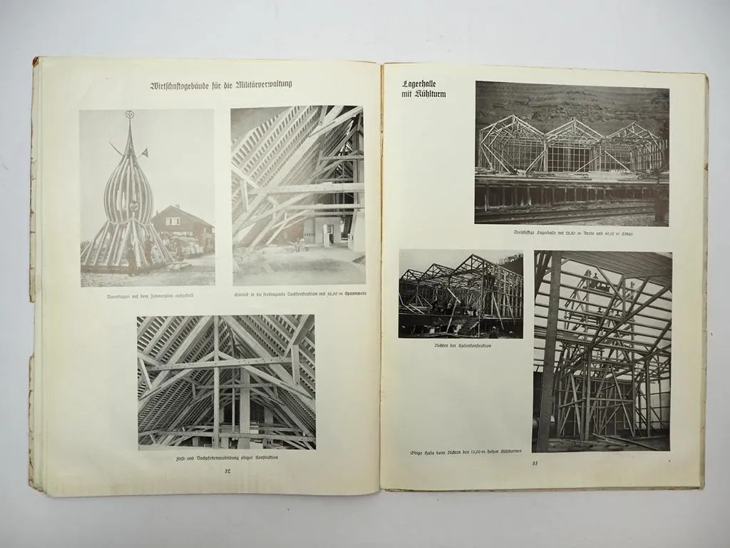2x Lehrheft Zimmerhandwerk Reichsinnungsverband Karlsruhe Holzbau ca. 1920er J.