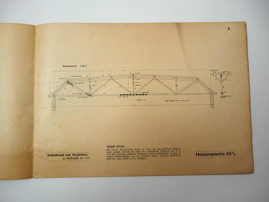 2x Lehrheft Zimmerhandwerk Reichsinnungsverband Karlsruhe Holzbau ca. 1920er J.